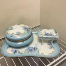 Limoge Dresser Tray ,Covered Powder Box & trinket Box Vintage Marked T&V 1800’s