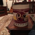 NFL WASHINGTON REDSKINS COOKIE POPCORN TIN 9" ROUND CONTAINER USA 1980’s