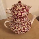 ANTIQUE LORD NELSON CHINTZ STACKABLE TEA POT Royal Brocade