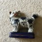 LARGE Gray bone china MOTTLED CAT With Great Expression