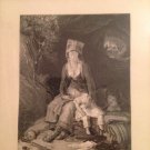 Beautiful Engraving C.Rolle Signed   1800-1899 3x6 framed  limited edition