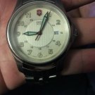 Victorinox Swiss Army Men's Classic Alliance Stainless Steel Watch W/green Hands