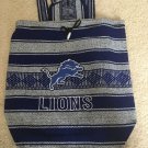 NFL Detroit Lions Embroidered  cotton & denim  Backpack Large New Without Tags