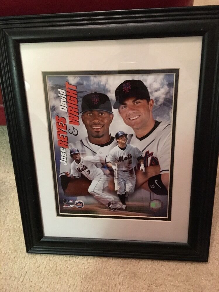 David Wright Jose Reyes 2007 14x17 photo framed & Matted