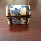 Rehausse a la Main Limoges France Porcelain Trinket Box - Steamer Trunk