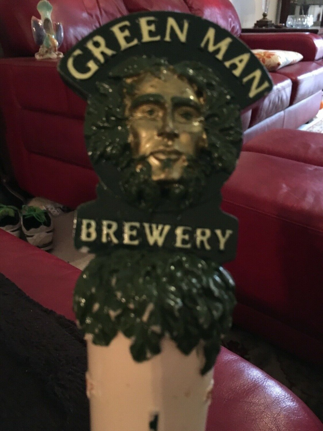 Green Man IPA BEER TAP HANDLE Asheville North Carolina Brewery India Pale Ale