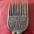 Bamum Africa Antique Ivory/Ancestor Mahogany Comb ORIGINAL Primitive Engraved