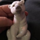 Vintage Lladro Porcelain Polar Bear Figurine Signed W Or E .