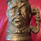 Figural Mug-Marked M.E.R Hard Soldered Heavy Brass Vintage