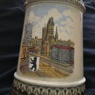 Original Gerzit Gerz Brown German Beer Stein w/ Lid Smoking & Drinking Berlin
