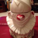 1940’s MCCOY Original  Cookie Jar Clown Cold Painted pottery White