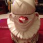 1940’s MCCOY Original Cookie Jar Clown Cold Painted pottery White