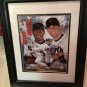 David Wright & Jose Reyes 2007 14x17 photo Wood Framed & Matted