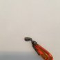 Sterling Silver Leaf attached to an Amber Pendant Baltic 1.25" Vintage