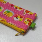 Limited Edition Kawaii Zip Pouch / Anthropomorphic Pencil Case w/Key Ring
