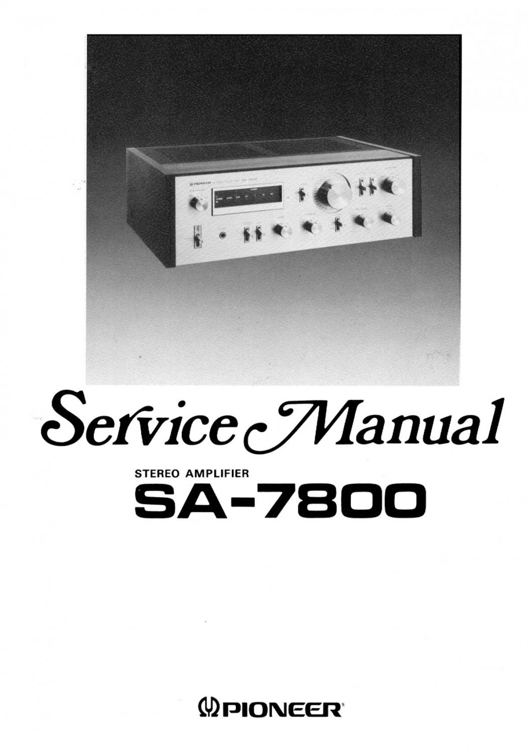 Pioneer SA-7800 Service Manual PDF