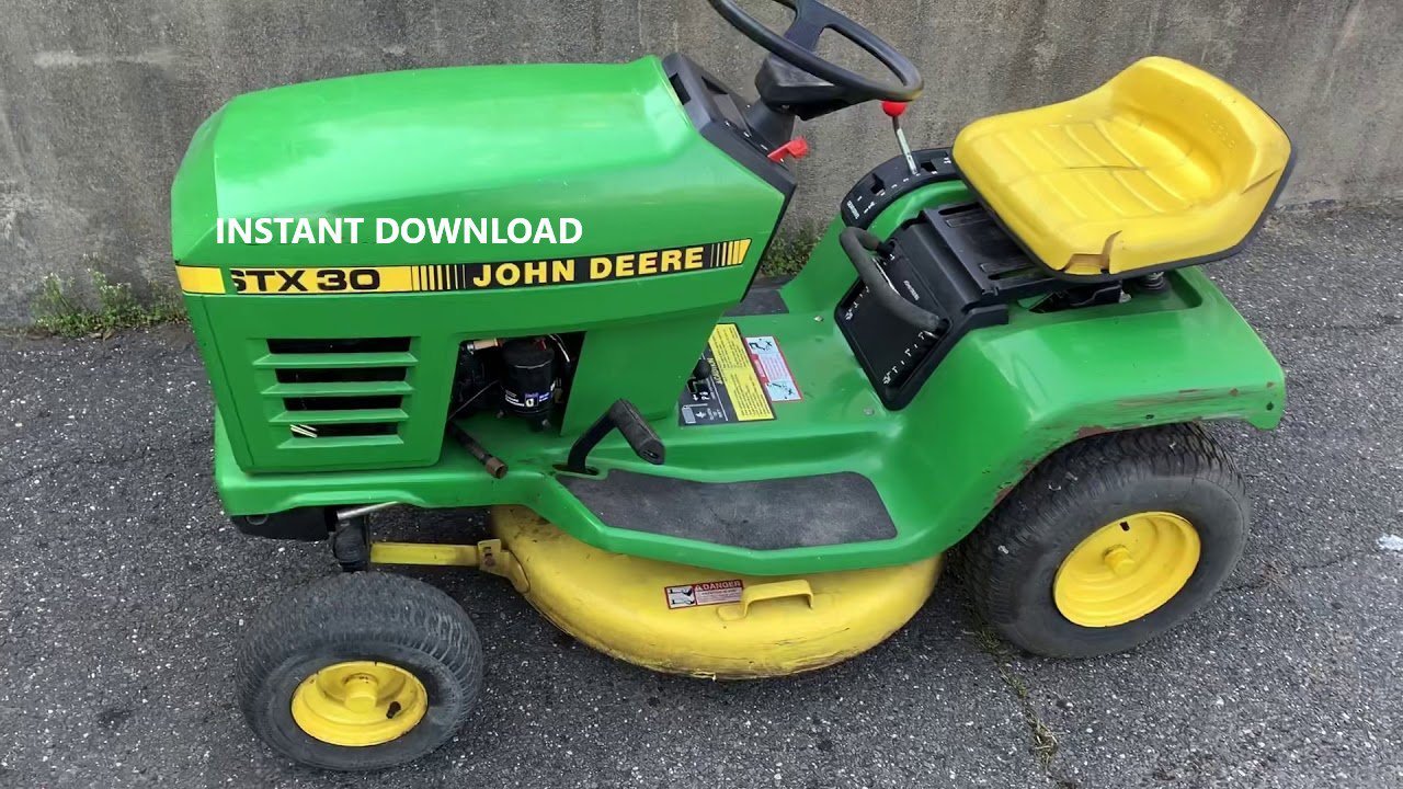 John Deere STX30 STX38 STX46 Lawn Tractor Technical Manual TM1561 PDF