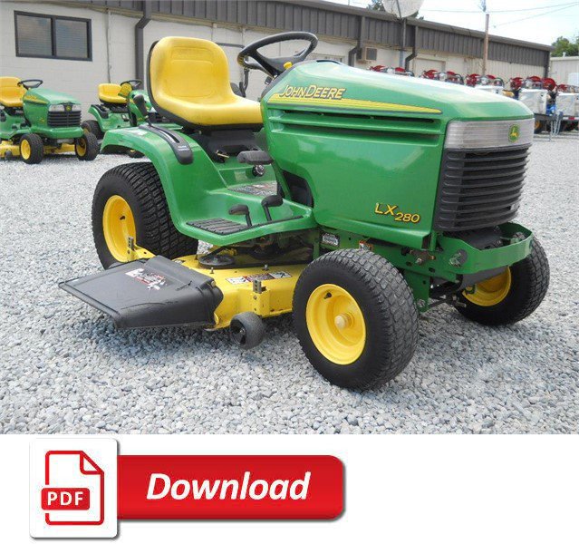 John Deere LX280 LX280AWS LX289 Garden Tractor Technical Manual TM2046 PDF