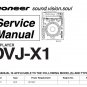 PIONEER DVJ-X1 DVJX1 Service Manual