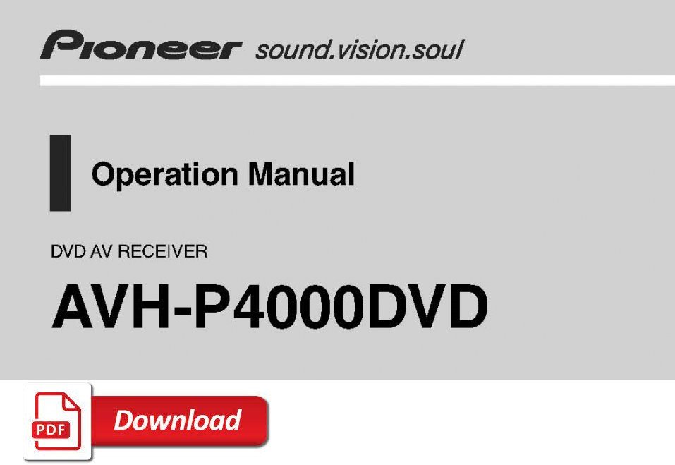 Pioneer AVHP4000DVD AV Receiver Owners Manual PDF
