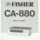 Fisher CA-800 Stereo Amplifier Service Manual PDF