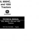 TM1192 John Deere 850 900HC 950 1050 Tractor Technical Manual