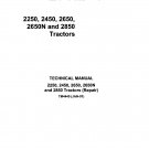 TM4440 John Deere 2250 2450 2650 2850 Tractors Technical Manual