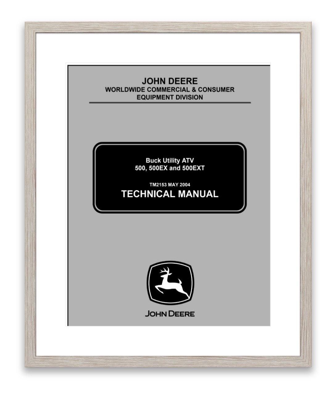 TM2153 John Deere 500 500EX 500EXT Buck ATV Technical Manual