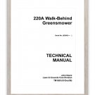 John Deere 220A Walk Behind Greensmower Technical Manual TM1680
