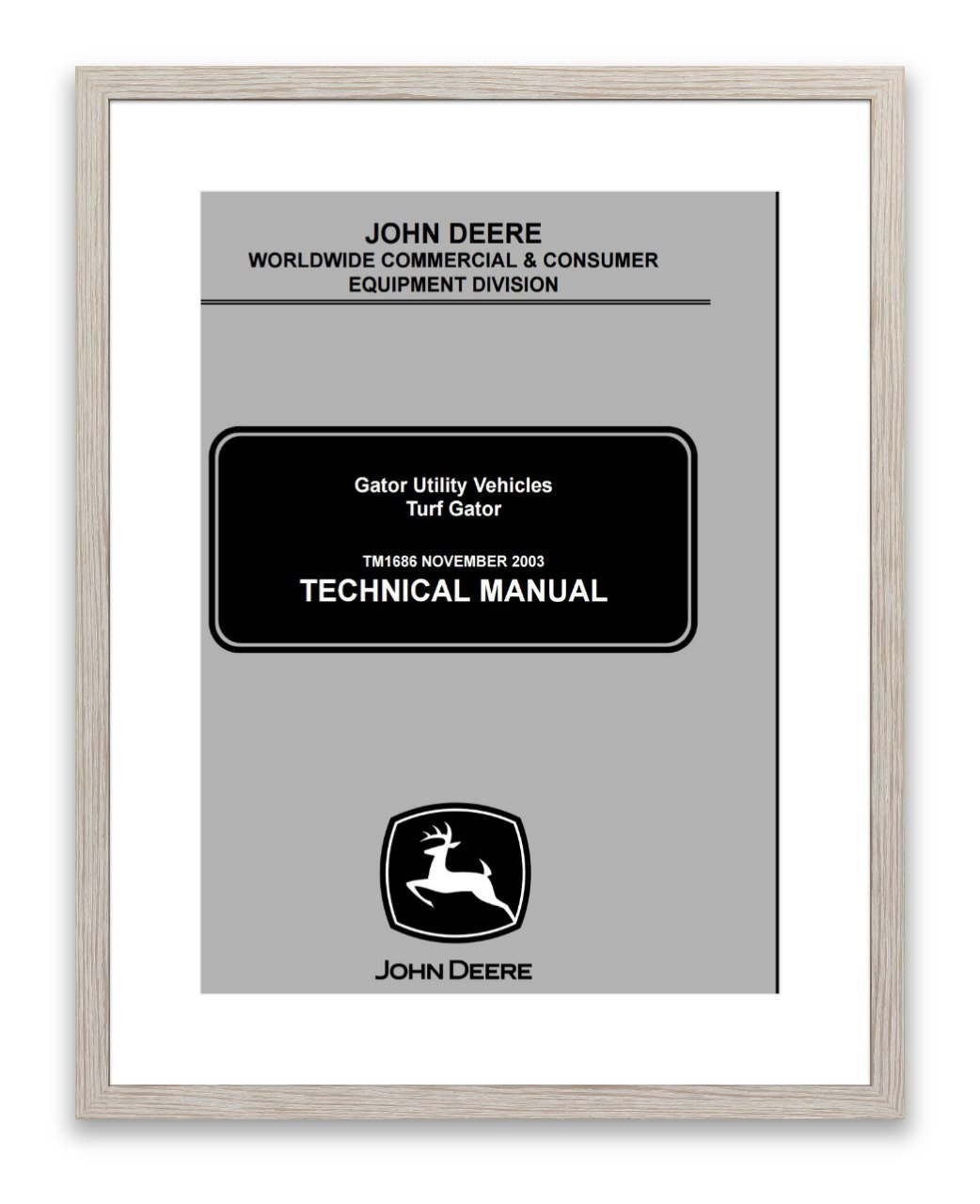 TM1686 John Deere Turf Gator Utility Vehicle Technical Manual