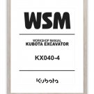 Kubota KX040-4 Excavator Workshop Service Manual
