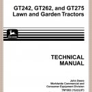 TM1582 John Deere GT242 GT262 GT275 TECHNICAL MANUAL