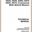 TM1598 John Deere GS25 GS30 GS45 GS75 HD45 HD75 Technical Manual