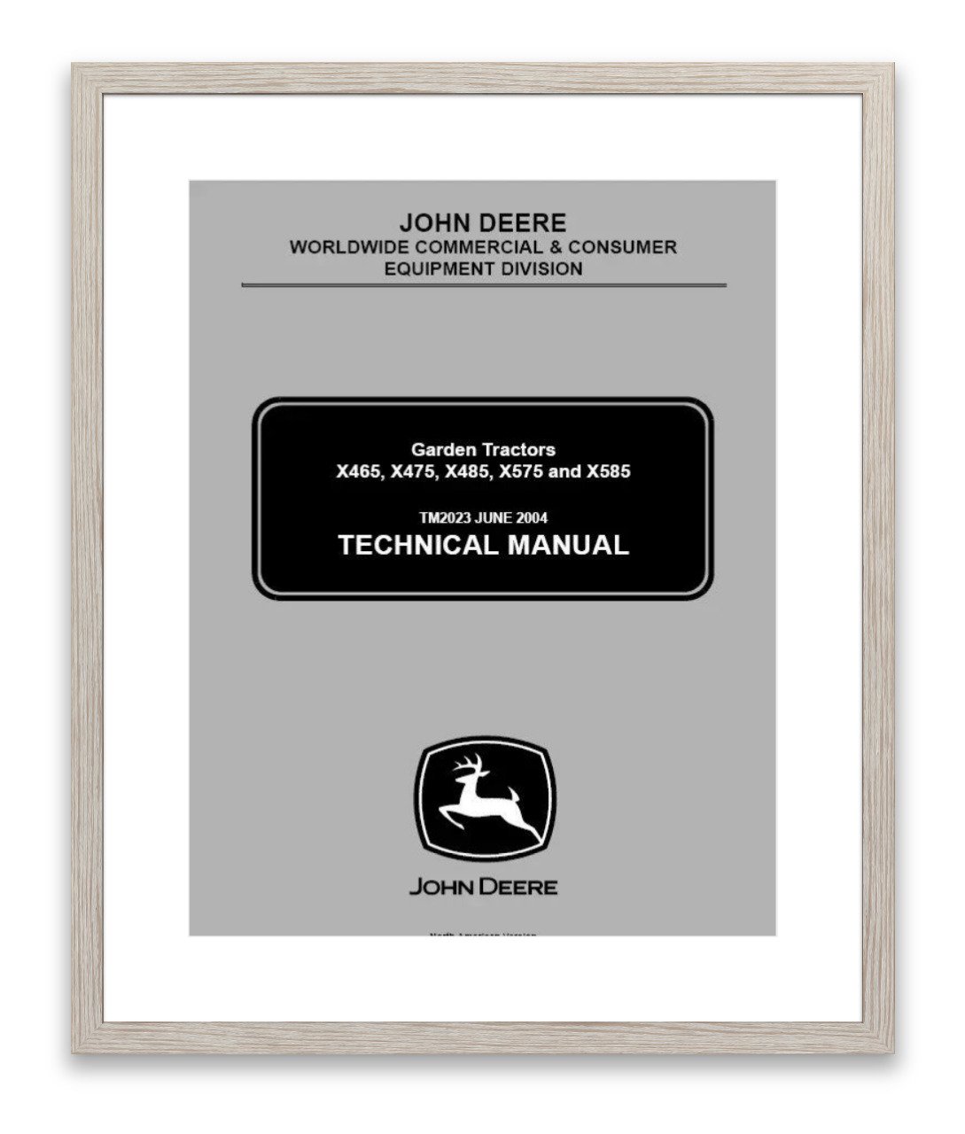 TM2023 John Deere X465 X475 X485 X575 X585 Technical Manual