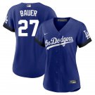 Trevor Bauer Los Angeles Dodgers City Connect Royal Womens Jersey Stitched LosDodgers