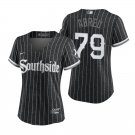 #79 Jose Abreu Chicago White Sox Black City Connect Jersey for Womens Stitched