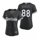 #88 Luis Robert Chicago White Sox Black City Connect Jersey for Womens Stitched