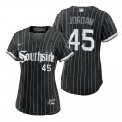 #45 Michael Jordan Chicago White Sox Black City Connect Jersey for Womens Stitched