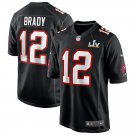 Tampa Bay Buccaneers Tom Brady Black Bound Game Football Jersey for Men Super Bowl LV Stitched