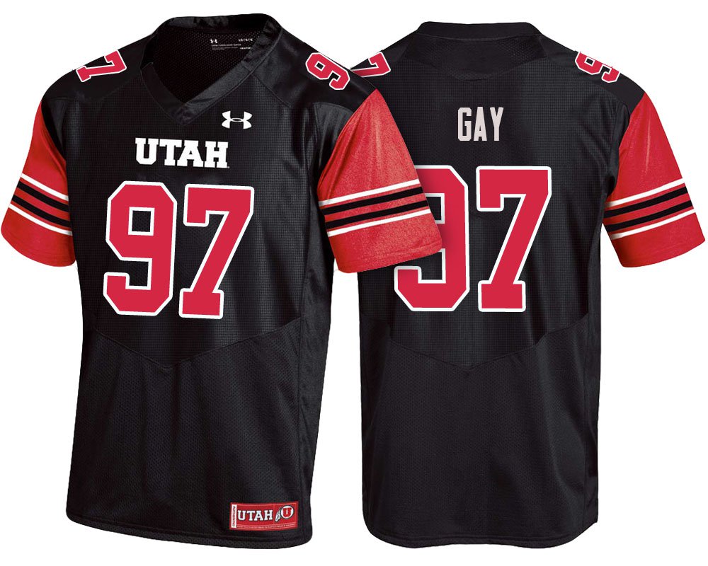 Matt Gay Utah Utes Black NCAA College Football Stitched Jersey For Men