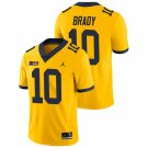 Tom Brady Michigan Wolverines Yellow NCAA College Football Stitched Jersey For Men