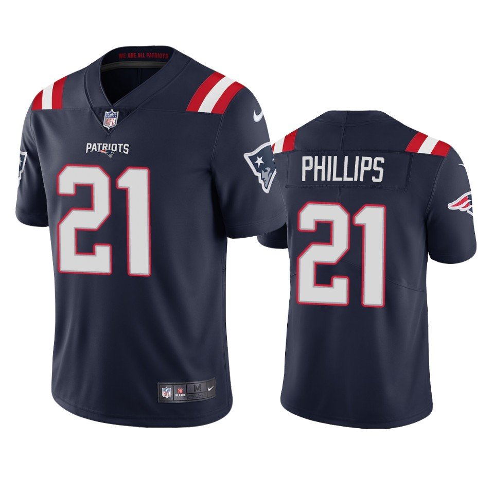 New England Patriots Adrian Phillips Navy Vapor Limited Stitched Jersey For Men