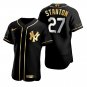 Giancarlo Stanton New York Yankees Black Golden Flex Base Stitched Jersey For Men