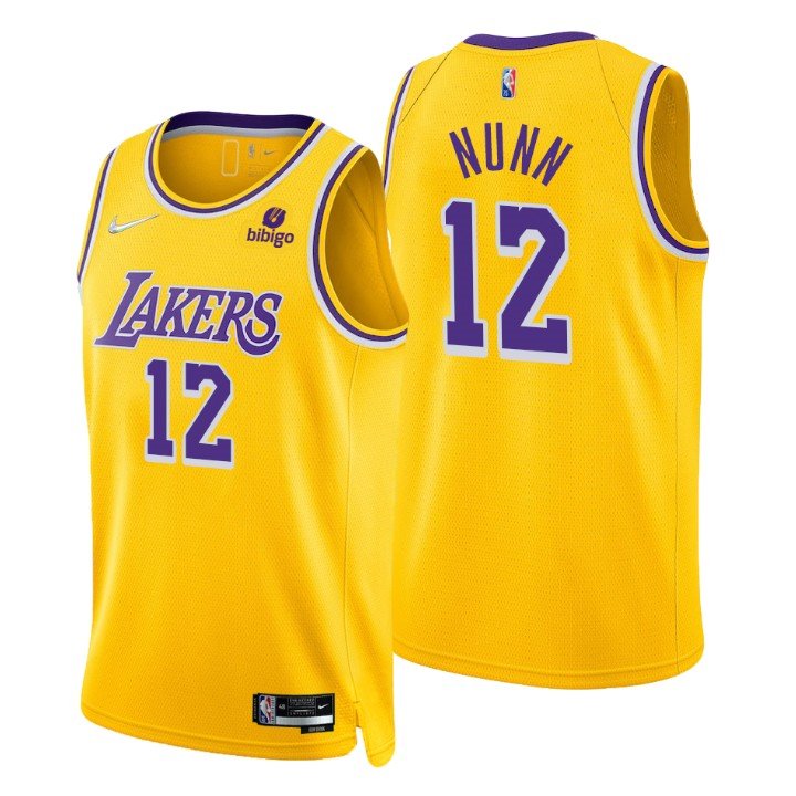Kendrick Nunn Los Angeles Lakers Gold Icon 75th Anniversary Diamond Stitched Jersey For Men