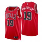 Marko Simonovic Chicago Bulls Red Icon 75th Anniversary Diamond Stitched Jersey 2021-22 For Men