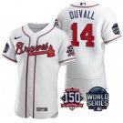Adam Duvall Atlanta Braves White Flex Base 2021 World Series Stitched Jersey For Men
