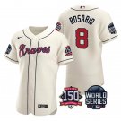 Eddie Rosario Atlanta Braves Cream Flex Base 2021 World Series Stitched Jersey For Men