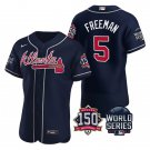 Freddie Freeman Atlanta Braves Navy Flex Base 2021 World Series Stitched Jersey For Men