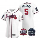 Freddie Freeman Atlanta Braves White Flex Base 2021 World Series Stitched Jersey For Men