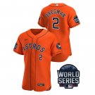 Alex Bregman Houston Astros Orange Flex Base 2021 World Series Stitched Jersey For Men